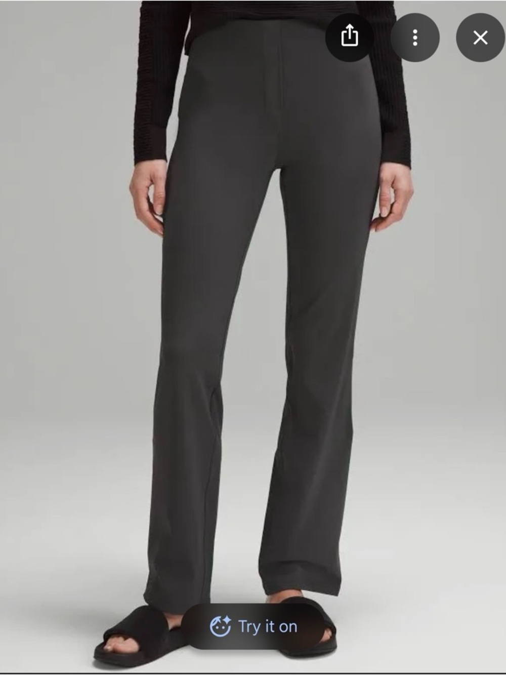 lululemon athletica Women's Boot-Cut Flare Pants in Charcoal Gray Fit for size 2